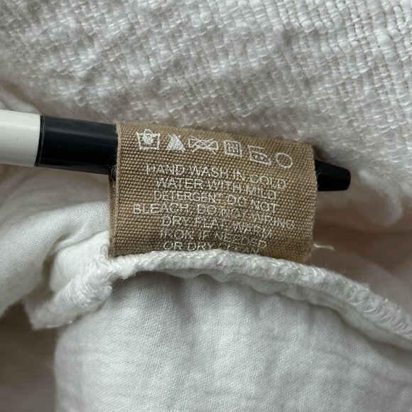 Mirth El Tule Caftan Women's Size Small Handmade Cotton Lined Fringe Mini Dress - Picture 7 of 12